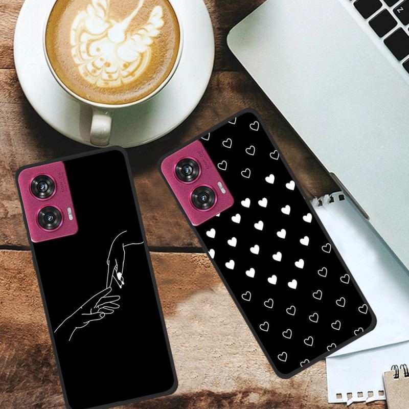 Coque Motorola Edge 50 Fusion Avion et Coeur