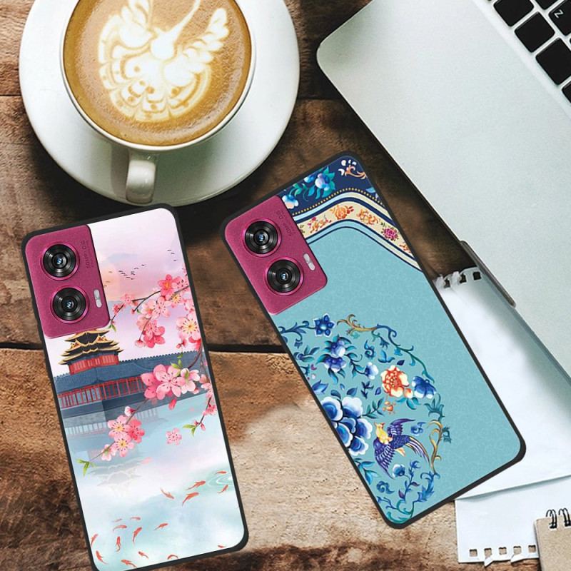 Coque Motorola Edge 50 Fusion Femme Fleur de Pêcher