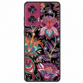 Coque Motorola Edge 50 Fusion Fleurs Violettes