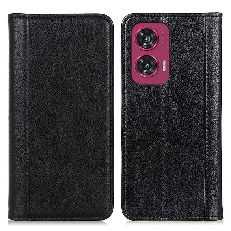 Flip Cover Motorola Edge 50 Fusion Cuir Fendu