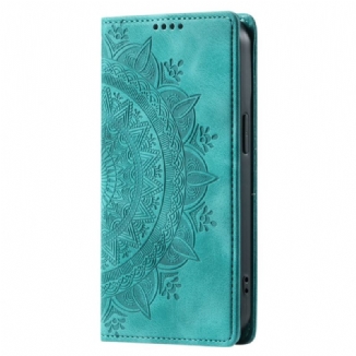 Flip Cover Motorola Edge 50 Fusion Effet Daim Mandala