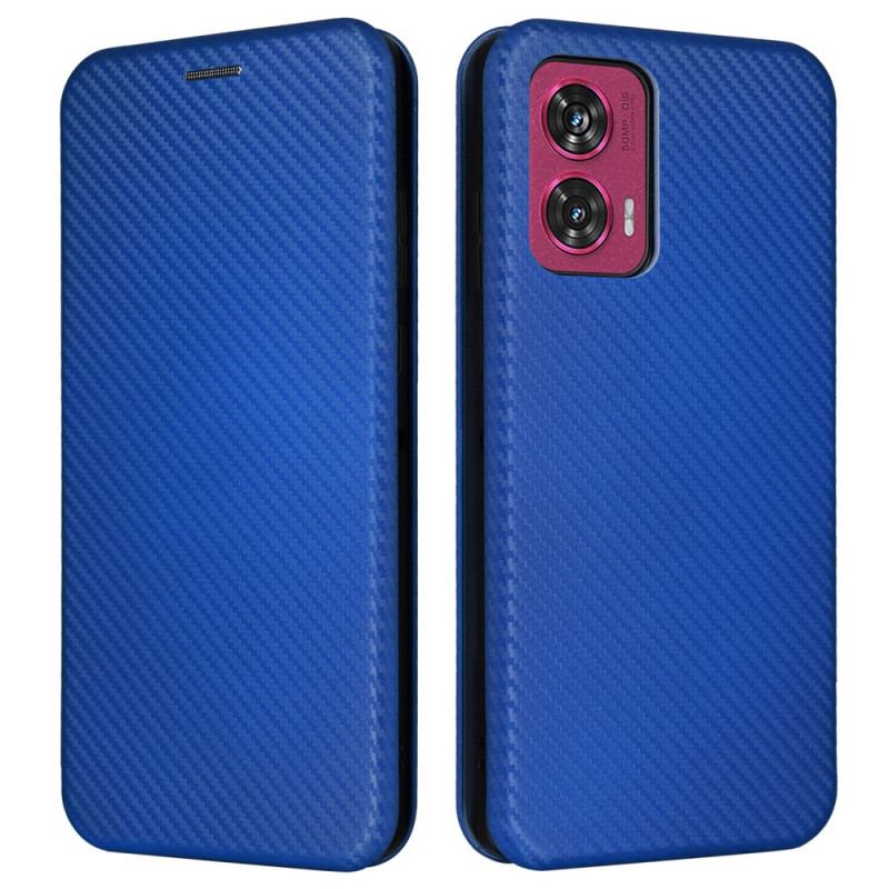 Flip Cover Motorola Edge 50 Fusion Fibre Carbone