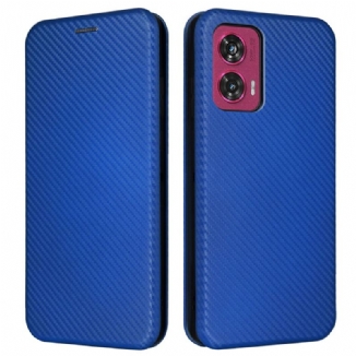 Flip Cover Motorola Edge 50 Fusion Fibre Carbone