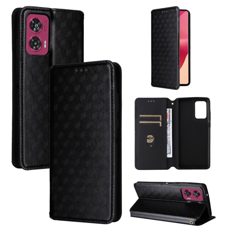 Flip Cover Motorola Edge 50 Fusion Losanges 3D