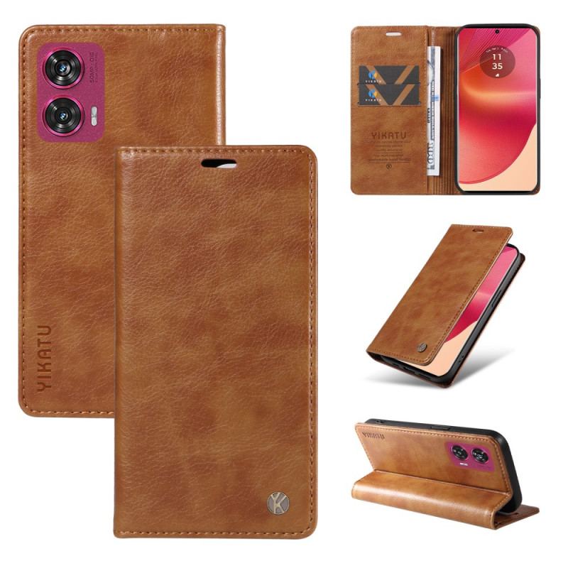 Flip Cover Motorola Edge 50 Fusion Vintage YIKATU