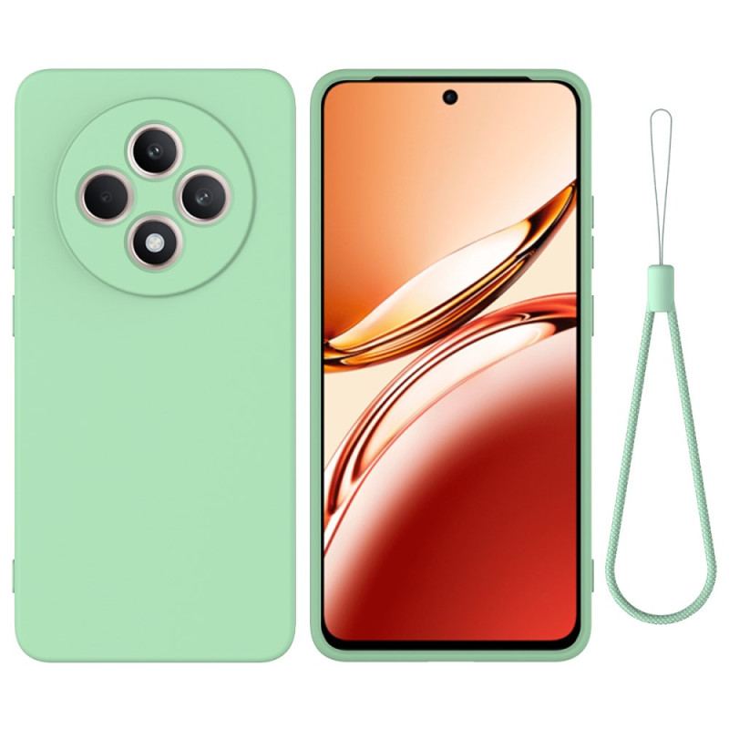 Coque Oppo Reno 12 F 5G Silicone Liquide à Lanière