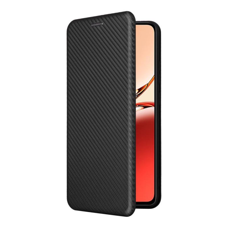 Flip Cover Oppo Reno 12F 5G Fibre Carbone