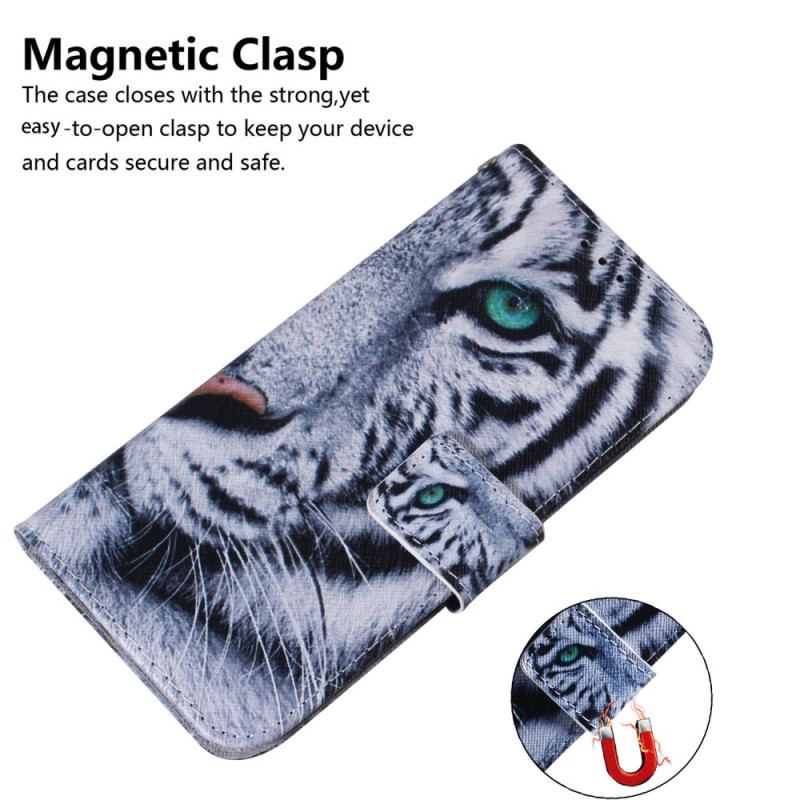 Housse Oppo Reno 12F 5G Tigre Blanc