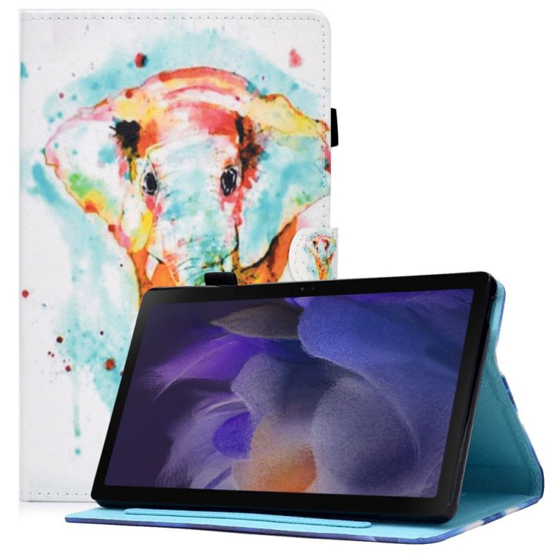 Housse Samsung Galaxy Tab A8 (2021) Éléphant Aquarelle