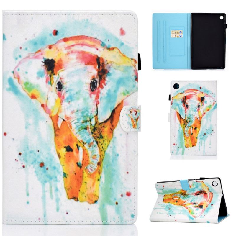 Housse Samsung Galaxy Tab A8 (2021) Éléphant Aquarelle