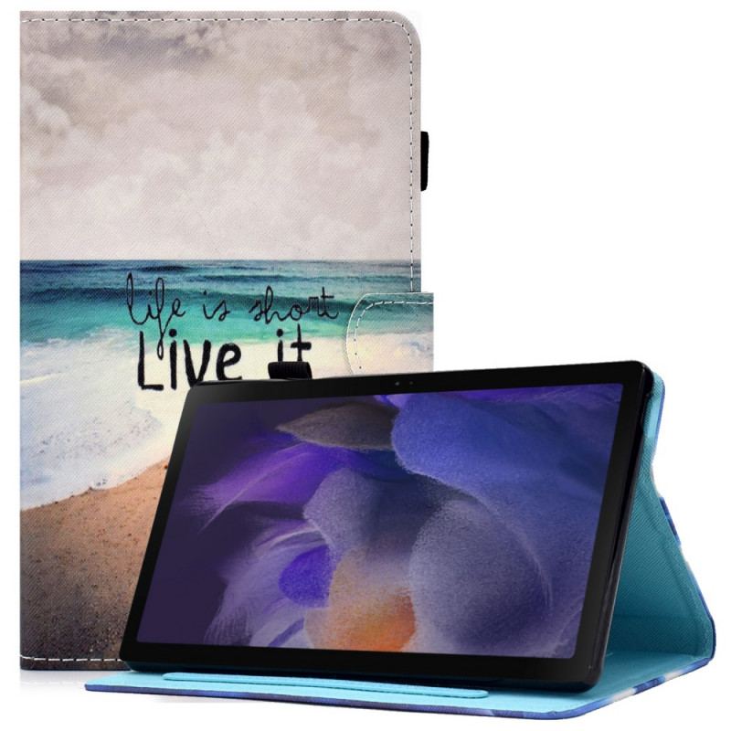 Housse Samsung Galaxy Tab A8 (2021) Life is Short Plage