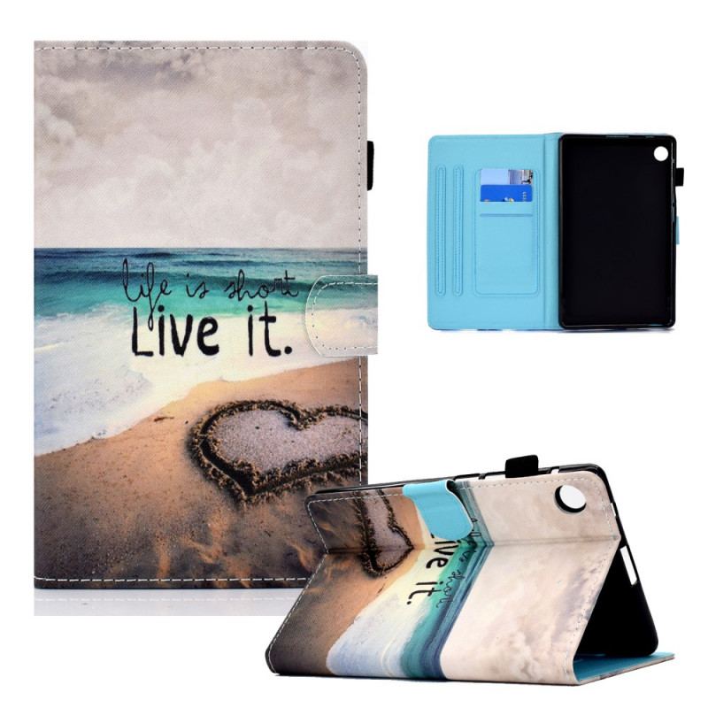 Housse Samsung Galaxy Tab A8 (2021) Life is Short Plage