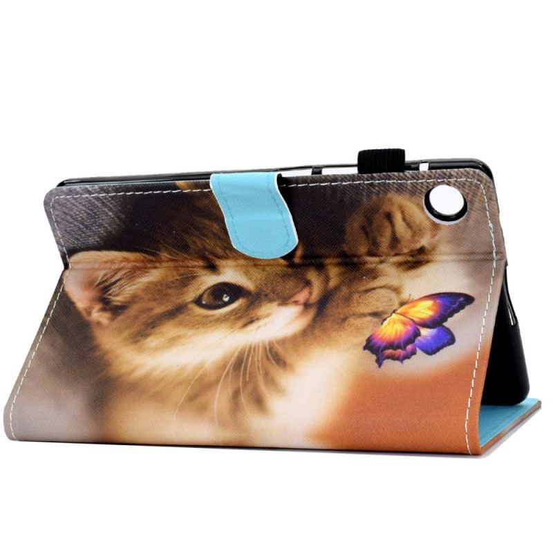 Housse Samsung Galaxy Tab A8 (2021) Mon Chaton et Papillon