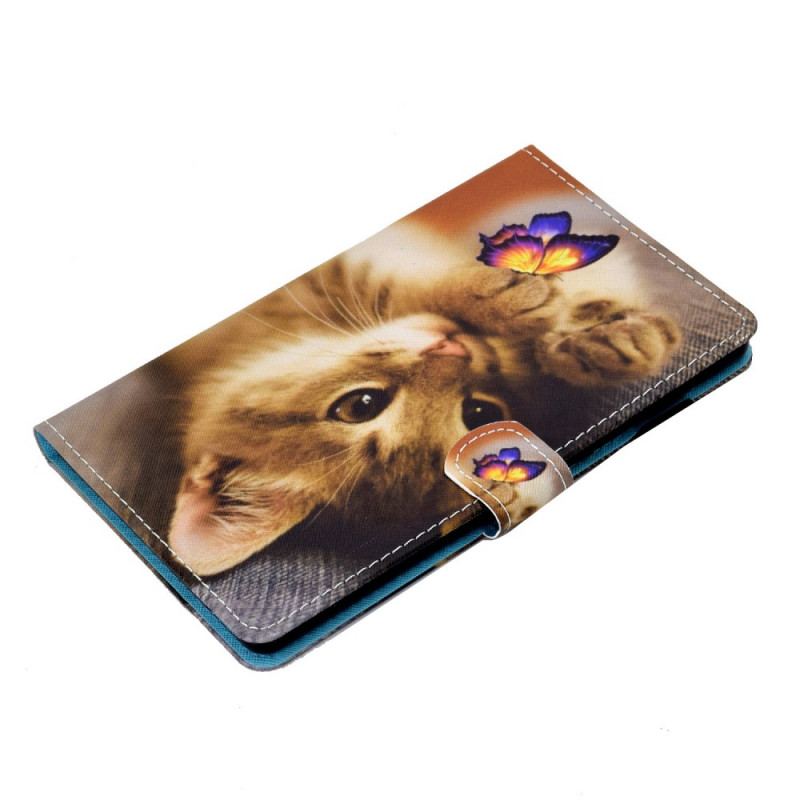 Housse Samsung Galaxy Tab A8 (2021) Mon Chaton et Papillon