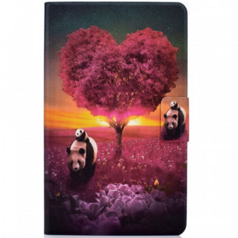 Housse Samsung Galaxy Tab A8 (2021) Panda Coeur