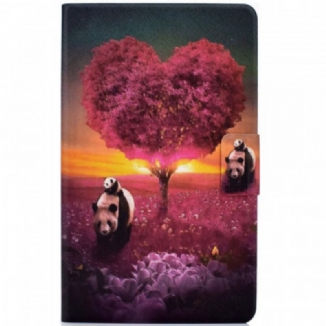 Housse Samsung Galaxy Tab A8 (2021) Panda Coeur