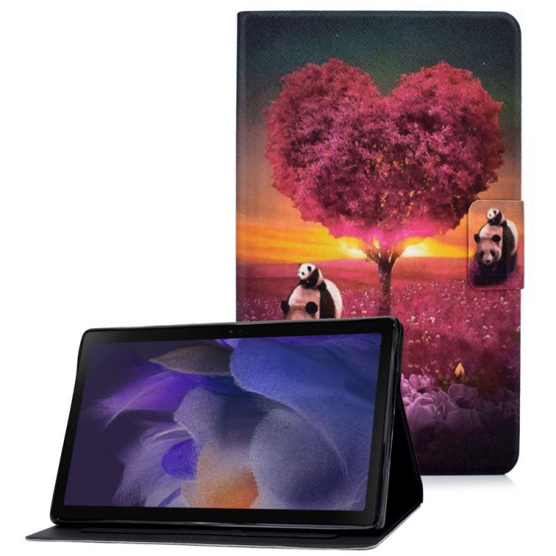 Housse Samsung Galaxy Tab A8 (2021) Panda Coeur