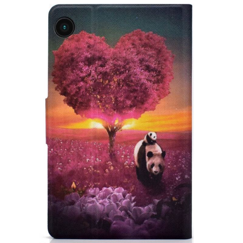 Housse Samsung Galaxy Tab A8 (2021) Panda Coeur