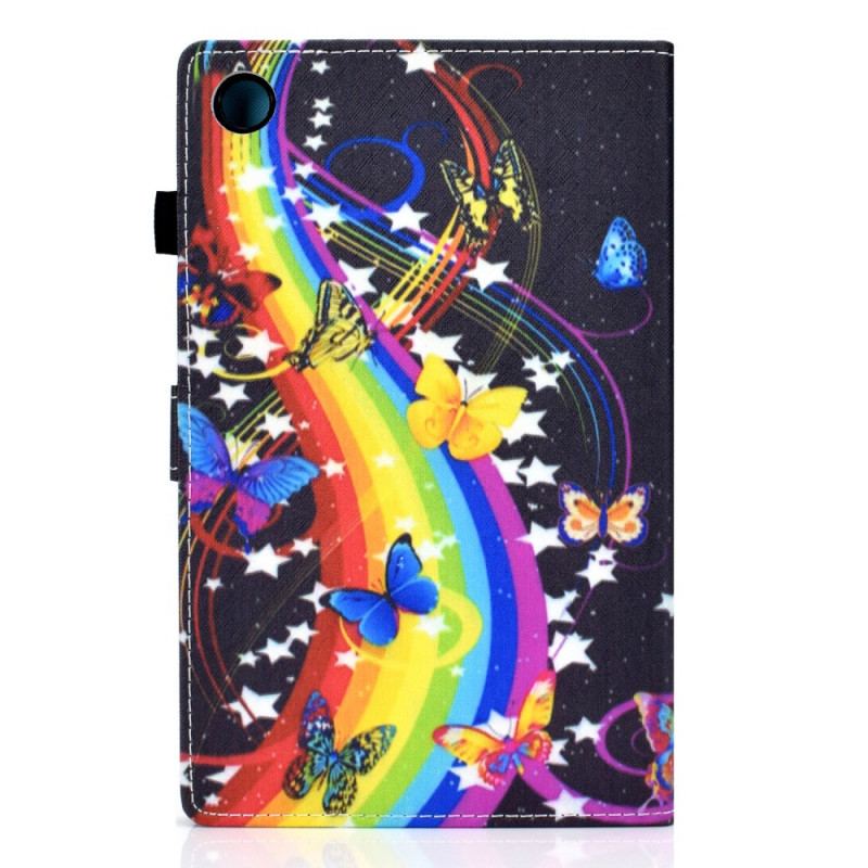 Housse Samsung Galaxy Tab A8 (2021) Papillons Arc-en-Ciel