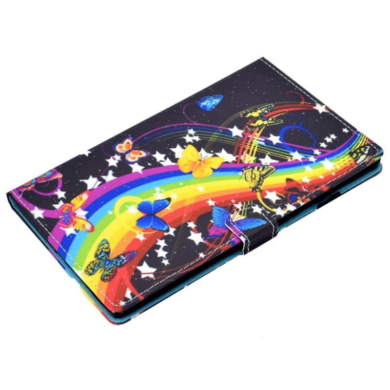 Housse Samsung Galaxy Tab A8 (2021) Papillons Arc-en-Ciel