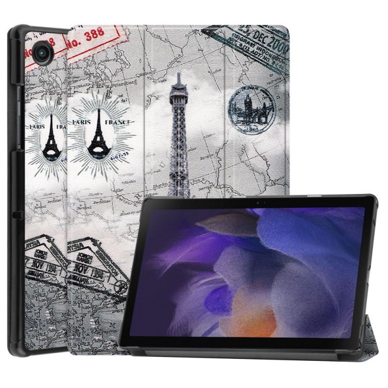 Smart Case Samsung Galaxy Tab A8 (2021) Renforcée Tour Eiffel Rétro