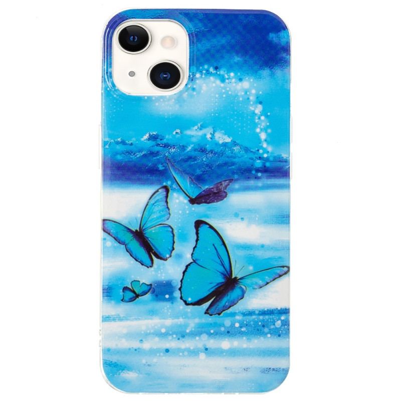 Coque iPhone 15 Plus Fluorescente Papillons