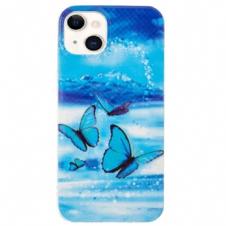 Coque iPhone 15 Plus Fluorescente Papillons