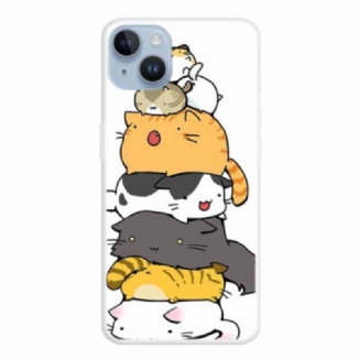 Coque iPhone 15 Plus Tas de Chats