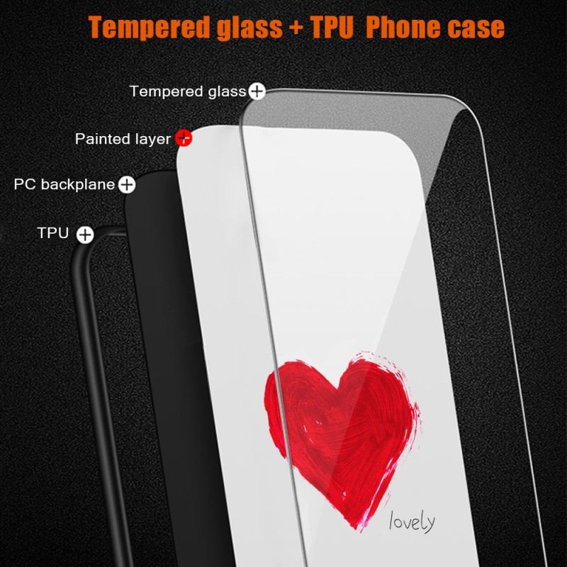 Coque iPhone 15 Plus Verre Trempé Coeur