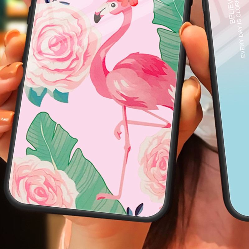 Coque iPhone 15 Plus Verre Trempé Flamant Rose