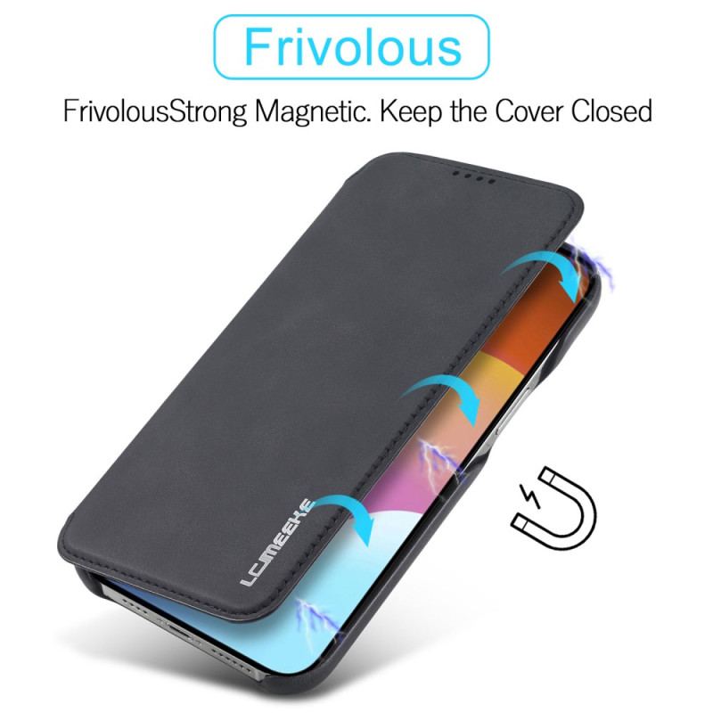 Flip Cover iPhone 15 Plus Simili Cuir LC.IMEEKE