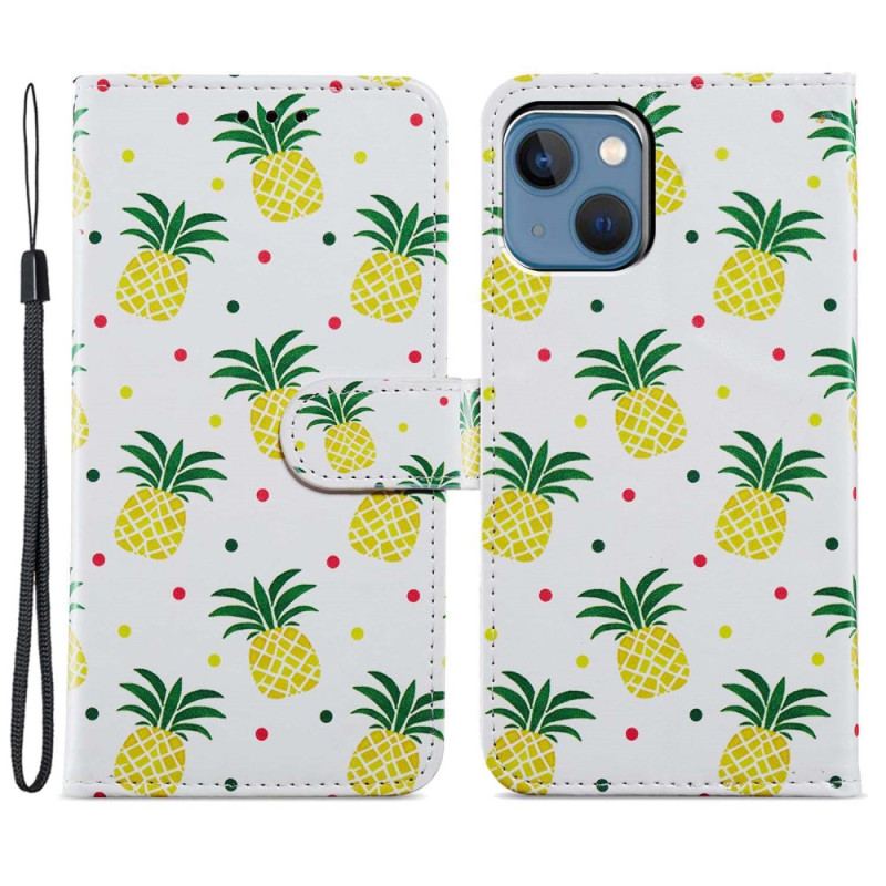 Housse iPhone 15 Plus Ananas à Lanière