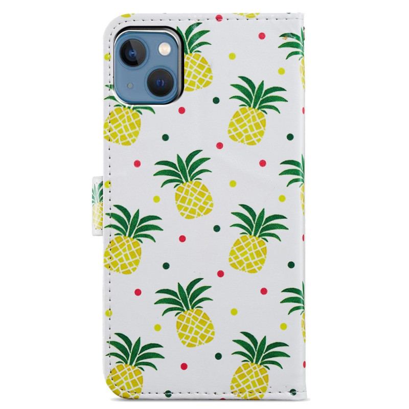 Housse iPhone 15 Plus Ananas à Lanière