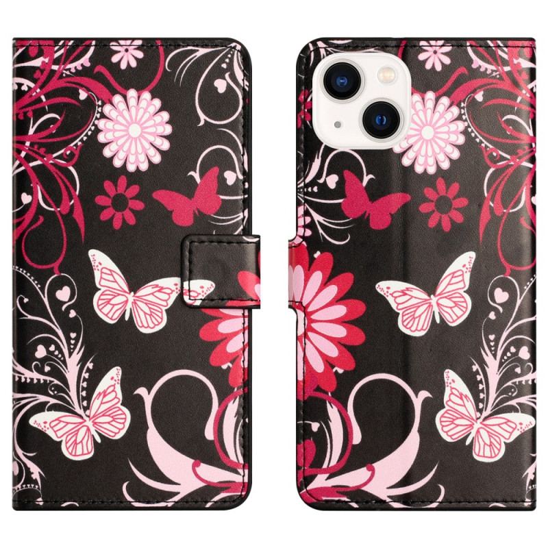 Housse iPhone 15 Plus Beaux Papillons