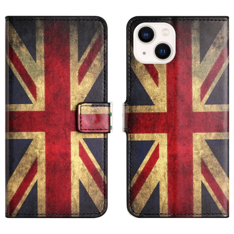 Housse iPhone 15 Plus Drapeau Anglais Vintage