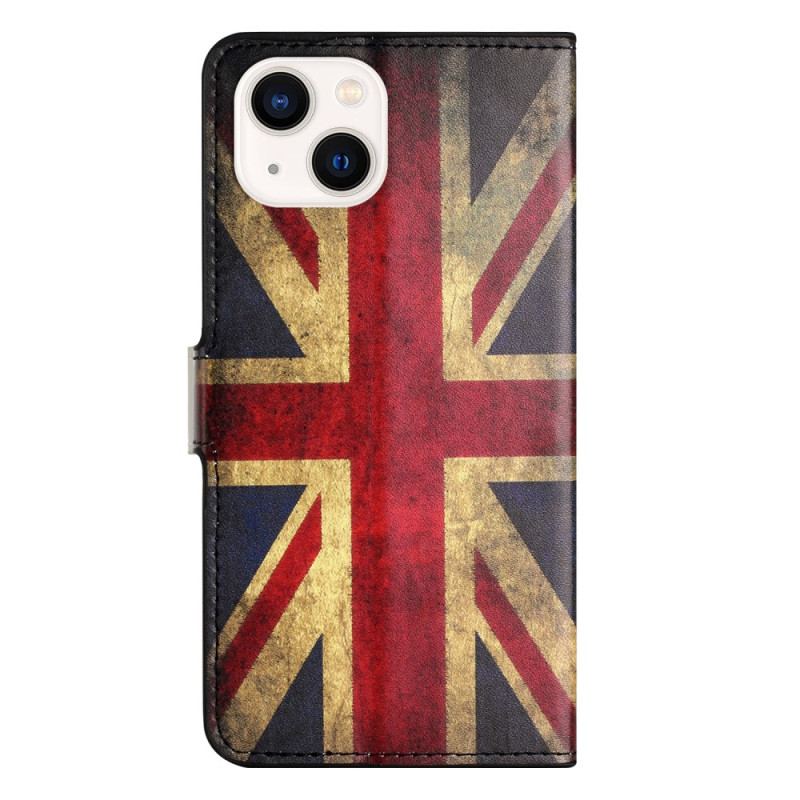 Housse iPhone 15 Plus Drapeau Anglais Vintage