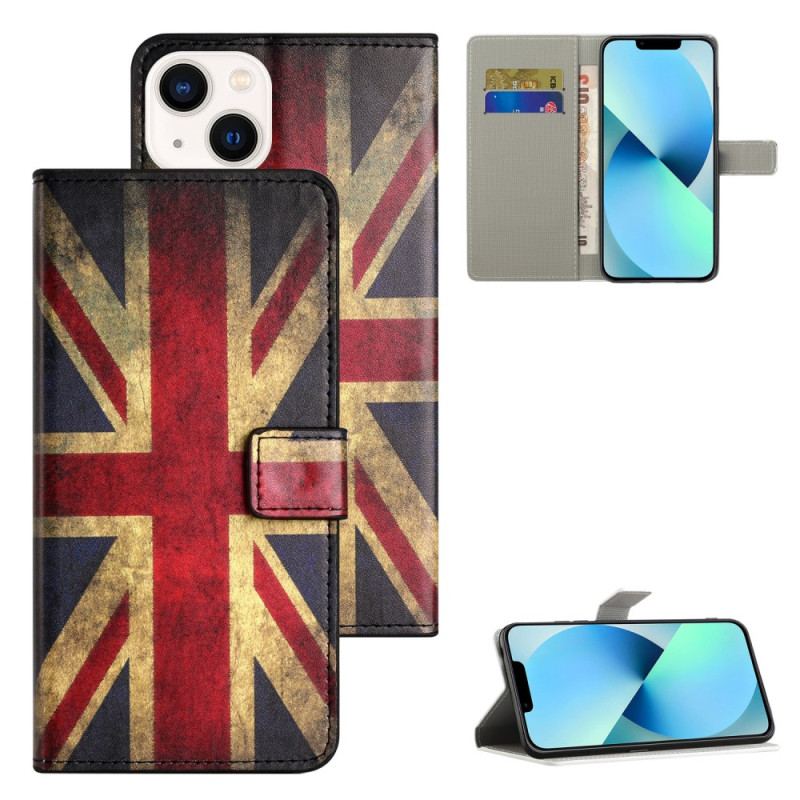 Housse iPhone 15 Plus Drapeau Anglais Vintage