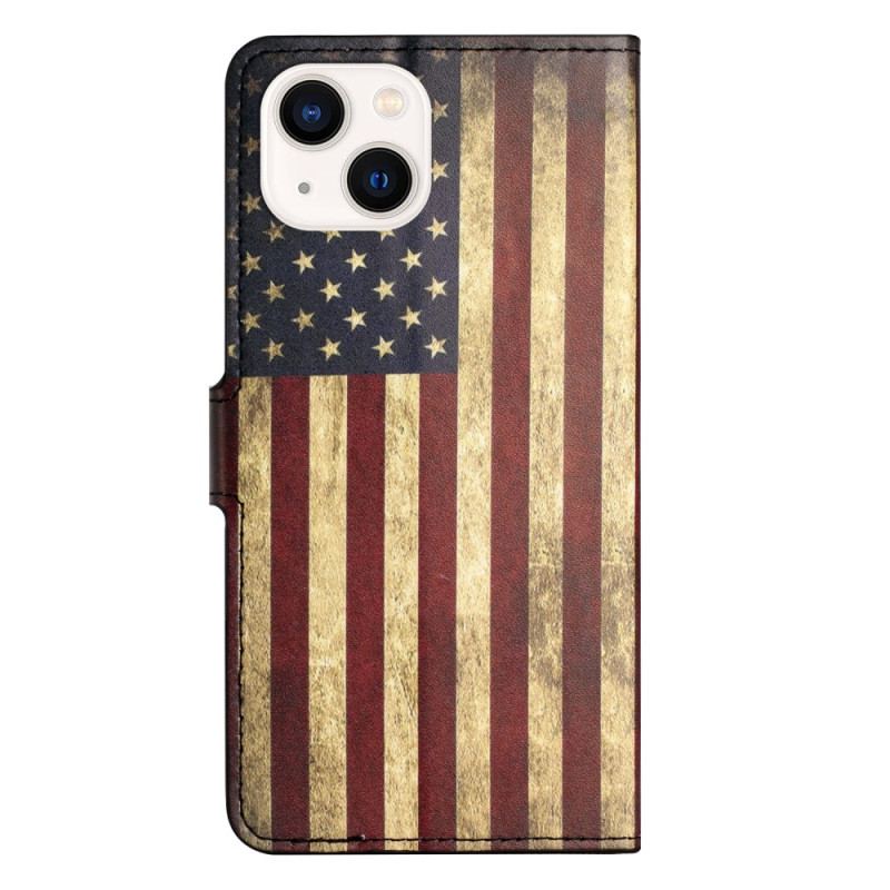 Housse iPhone 15 Plus Drapeau USA Vintage