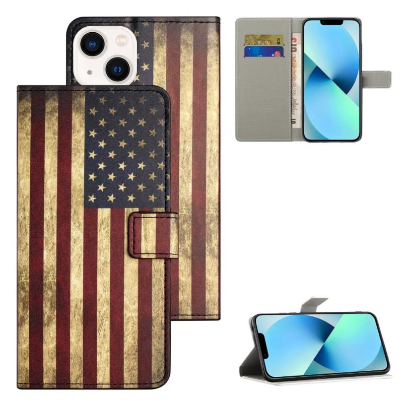 Housse iPhone 15 Plus Drapeau USA Vintage