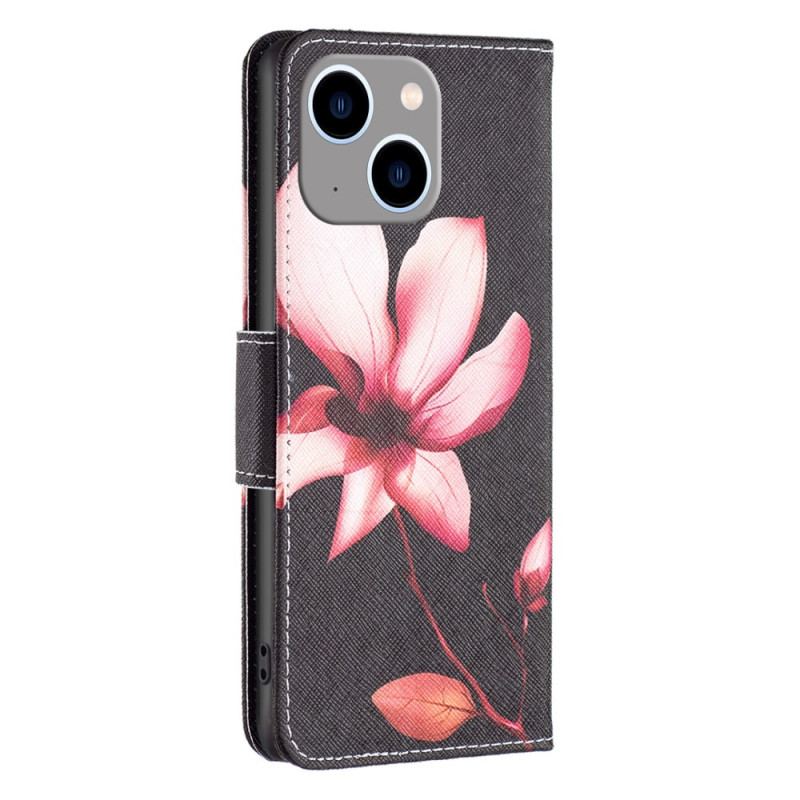 Housse iPhone 15 Plus Fleur Rose