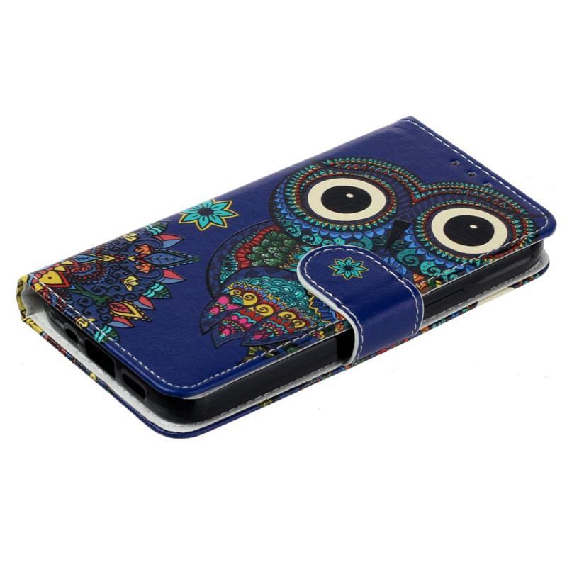 Housse iPhone 15 Plus Hibou Tribal à Lanière