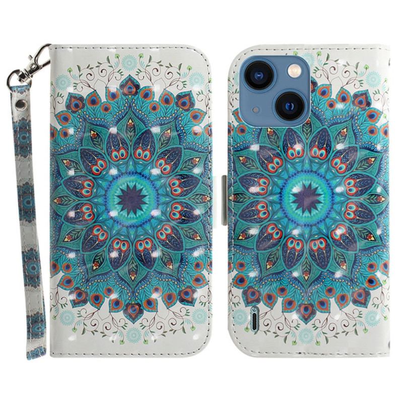 Housse iPhone 15 Plus Mandala à Lanière