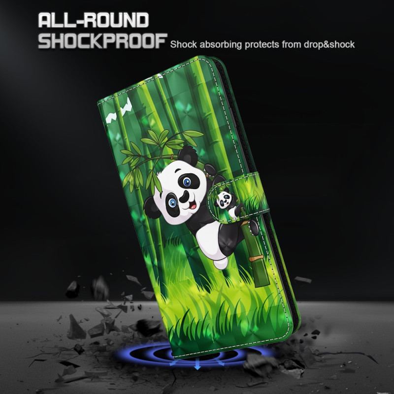 Housse iPhone 15 Plus Panda Bambou 3D à Lanière