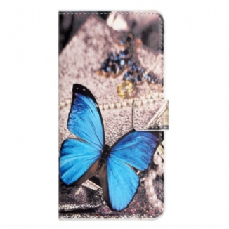 Housse iPhone 15 Plus Papillon Bleu