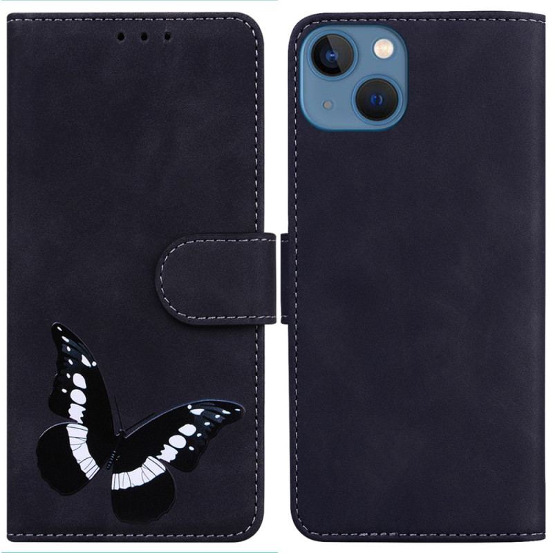 Housse iPhone 15 Plus Simili Cuir Papillon