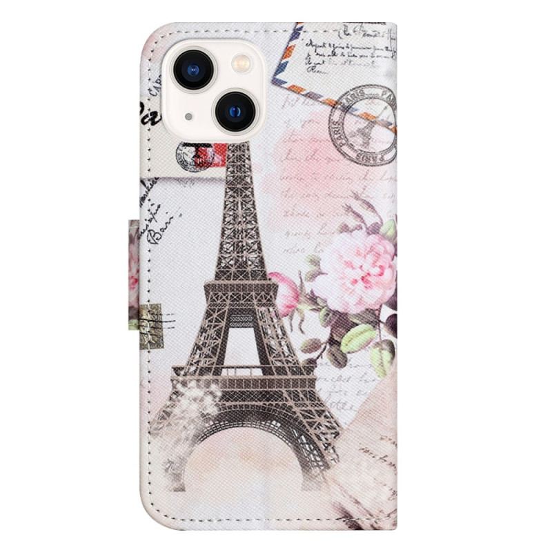 Housse iPhone 15 Plus Tour Eiffel Vintage