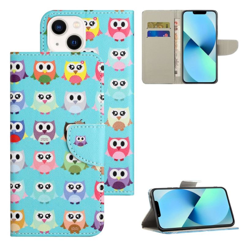 Housse iPhone 15 Plus Tribu de Hiboux