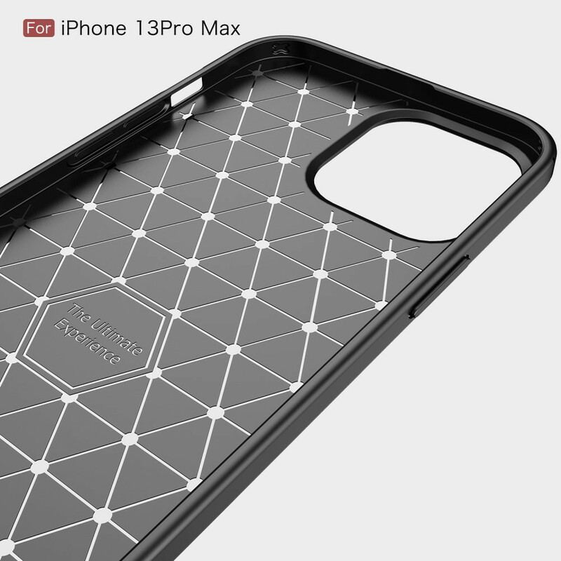 Coque iPhone 13 Po Max Fibre Carbone Brossée