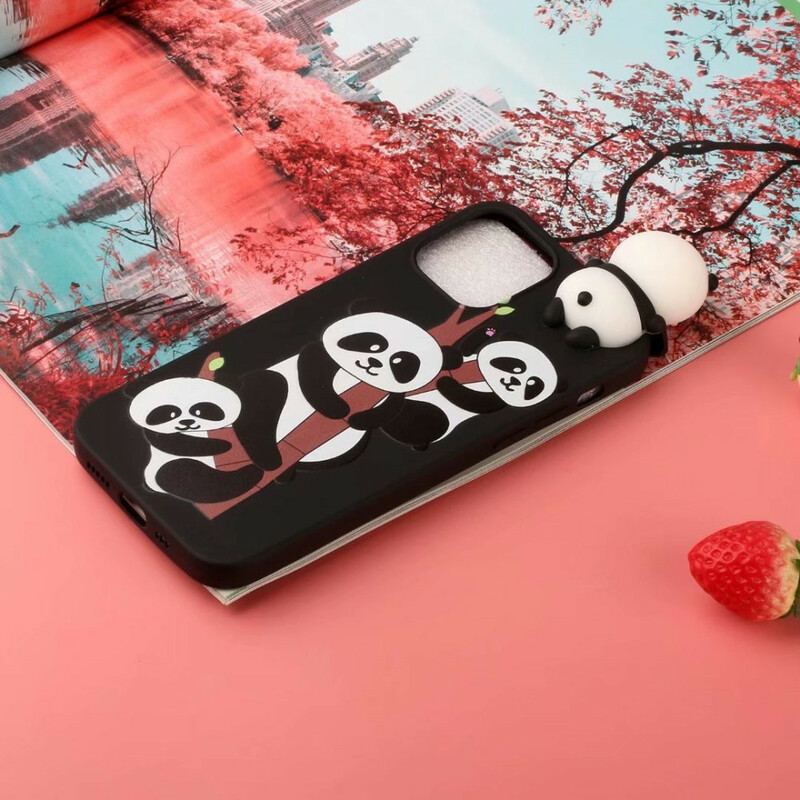 Coque iPhone 13 Pro Max 3D Pandas Sur Le Bambou