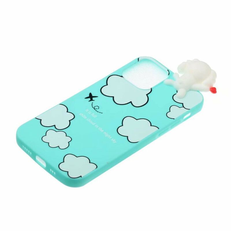 Coque iPhone 13 Pro Max Chien dans les Nuages 3D